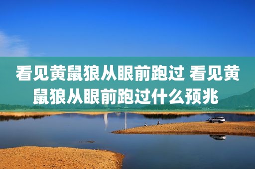 看见黄鼠狼从眼前跑过 看见黄鼠狼从眼前跑过什么预兆 
