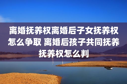 离婚抚养权离婚后子女抚养权怎么争取 离婚后孩子共同抚养抚养权怎么判
