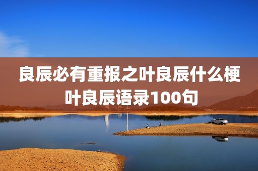 良辰必有重报之叶良辰什么梗 叶良辰语录100句
