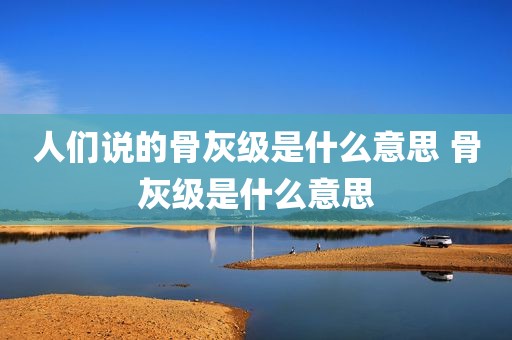 人们说的骨灰级是什么意思 骨灰级是什么意思