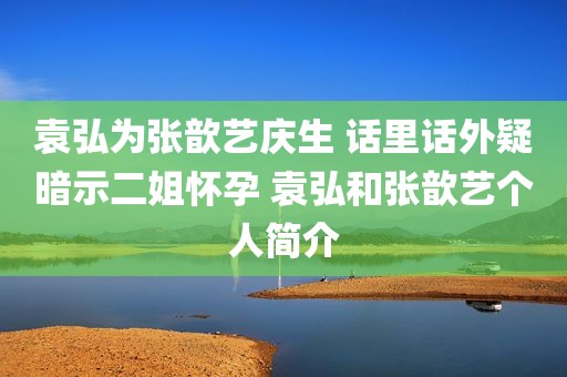 袁弘为张歆艺庆生 话里话外疑暗示二姐怀孕 袁弘和张歆艺个人简介