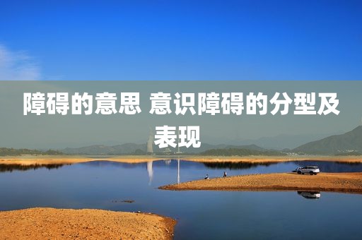 障碍的意思 意识障碍的分型及表现 