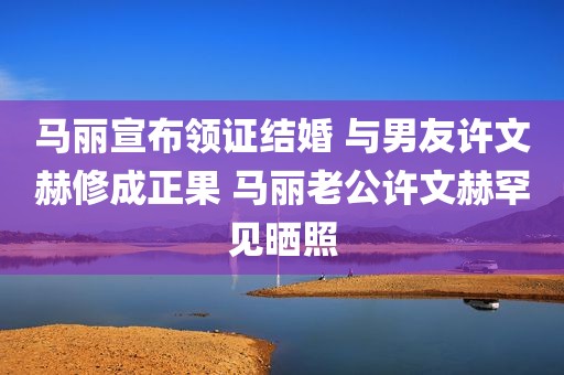 马丽宣布领证结婚 与男友许文赫修成正果 马丽老公许文赫罕见晒照