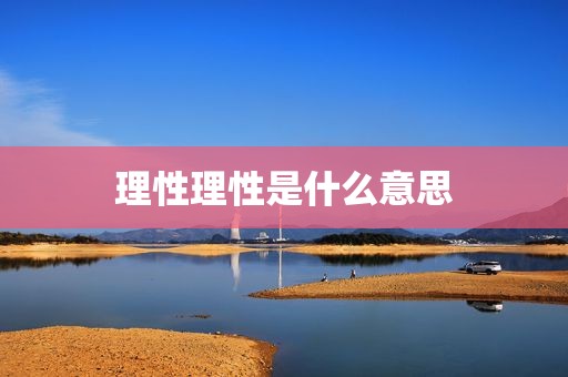 理性理性是什么意思