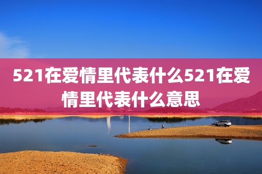 521在爱情里代表什么521在爱情里代表什么意思