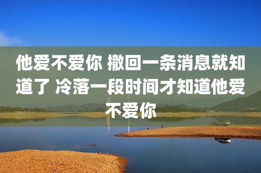 他爱不爱你 撤回一条消息就知道了 冷落一段时间才知道他爱不爱你