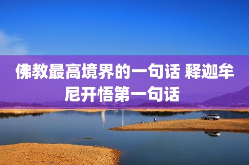 佛教最高境界的一句话 释迦牟尼开悟第一句话 