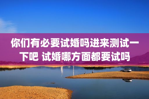你们有必要试婚吗进来测试一下吧 试婚哪方面都要试吗