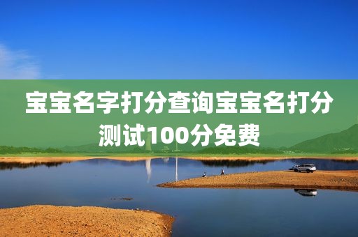 宝宝名字打分查询宝宝名打分测试100分免费