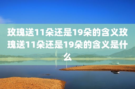 玫瑰送11朵还是19朵的含义玫瑰送11朵还是19朵的含义是什么