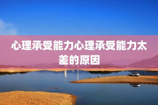 心理承受能力心理承受能力太差的原因