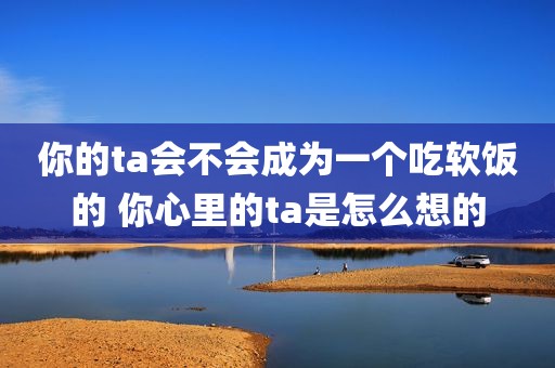 你的ta会不会成为一个吃软饭的 你心里的ta是怎么想的