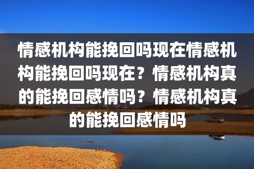 情感机构能挽回吗现在情感机构能挽回吗现在？情感机构真的能挽回感情吗？情感机构真的能挽回感情吗