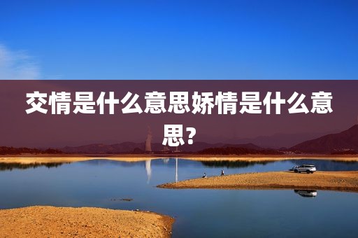 交情是什么意思娇情是什么意思?