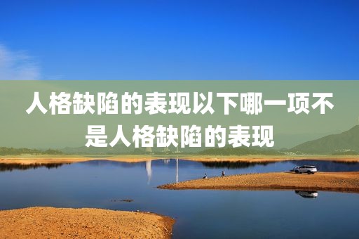 人格缺陷的表现以下哪一项不是人格缺陷的表现