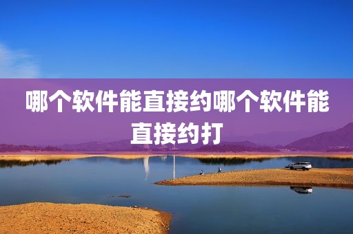 哪个软件能直接约哪个软件能直接约打