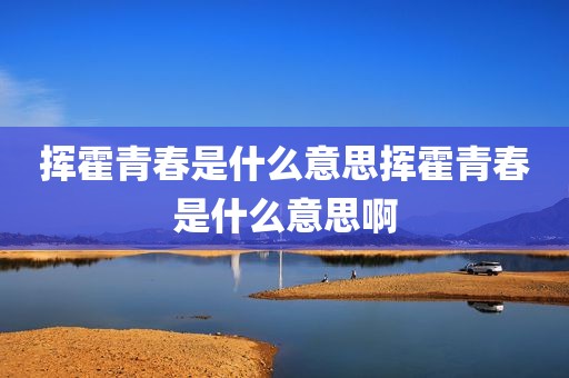 挥霍青春是什么意思挥霍青春是什么意思啊