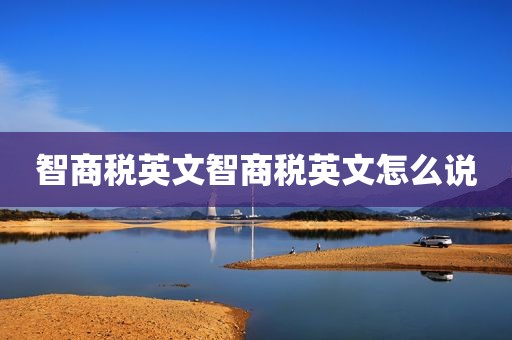 智商税英文智商税英文怎么说