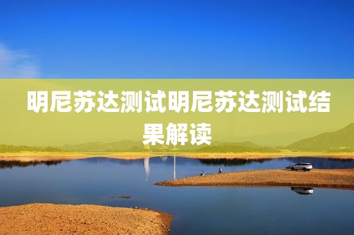 明尼苏达测试明尼苏达测试结果解读
