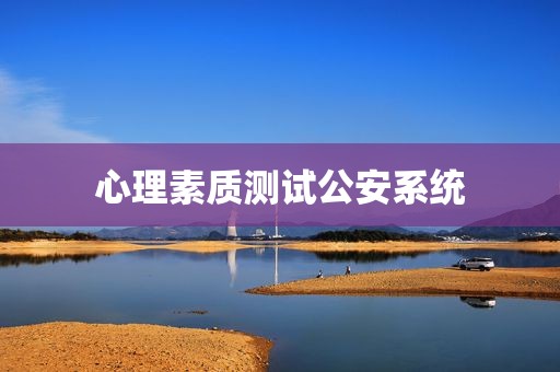 心理素质测试公安系统