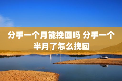 分手一个月能挽回吗 分手一个半月了怎么挽回