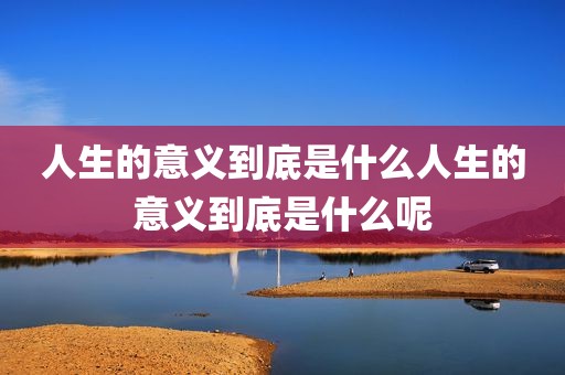 人生的意义到底是什么人生的意义到底是什么呢