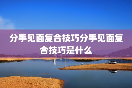 分手见面复合技巧分手见面复合技巧是什么
