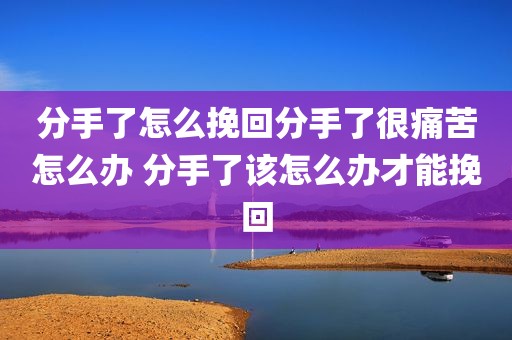 分手了怎么挽回分手了很痛苦怎么办 分手了该怎么办才能挽回