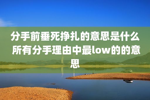 分手前垂死挣扎的意思是什么 所有分手理由中最low的的意思