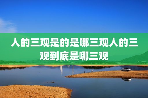 人的三观是的是哪三观人的三观到底是哪三观
