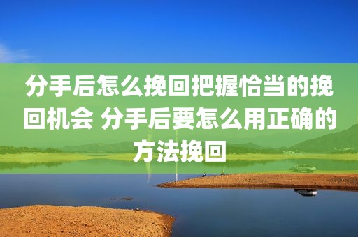 分手后怎么挽回把握恰当的挽回机会 分手后要怎么用正确的方法挽回
