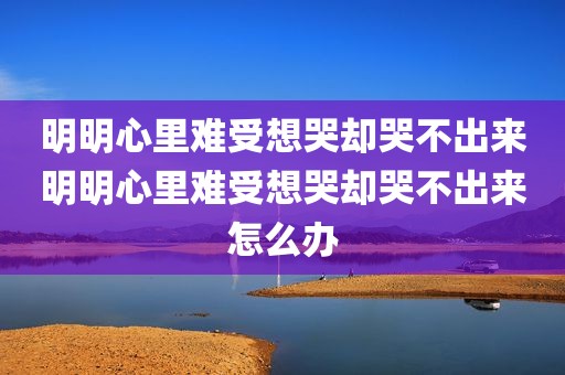 明明心里难受想哭却哭不出来明明心里难受想哭却哭不出来怎么办