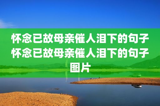 怀念已故母亲催人泪下的句子怀念已故母亲催人泪下的句子图片