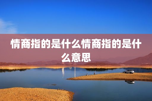 情商指的是什么情商指的是什么意思