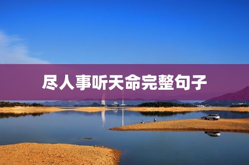 尽人事听天命完整句子