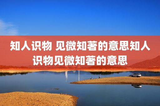 知人识物 见微知著的意思知人识物见微知著的意思