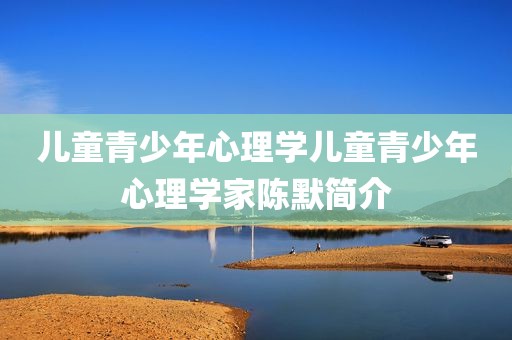 儿童青少年心理学儿童青少年心理学家陈默简介