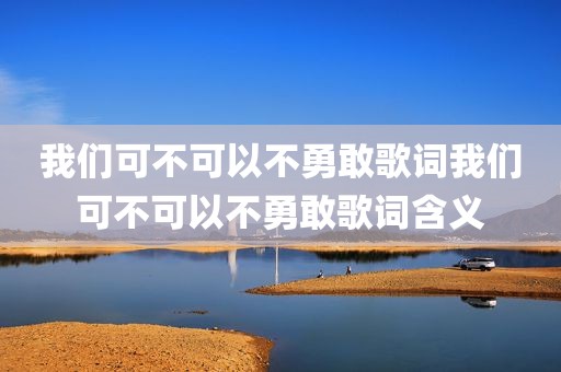 我们可不可以不勇敢歌词我们可不可以不勇敢歌词含义