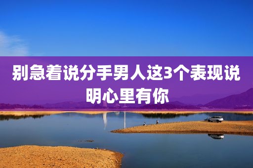 别急着说分手男人这3个表现说明心里有你
