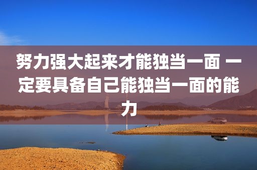 努力强大起来才能独当一面 一定要具备自己能独当一面的能力