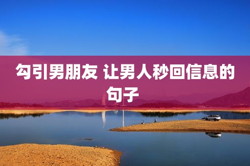 勾引男朋友 让男人秒回信息的句子 
