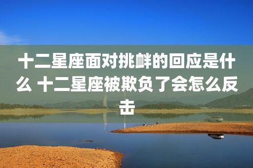 十二星座面对挑衅的回应是什么 十二星座被欺负了会怎么反击