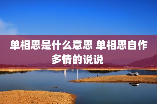 单相思是什么意思 单相思自作多情的说说 
