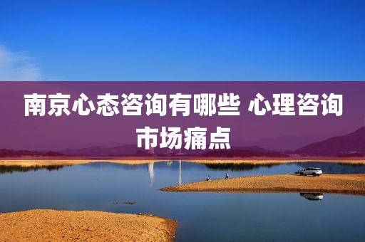 南京心态咨询有哪些 心理咨询市场痛点