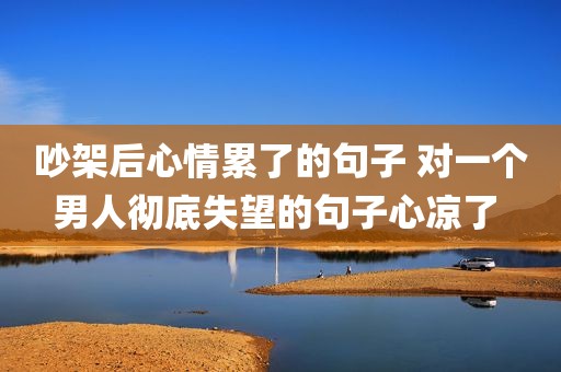 吵架后心情累了的句子 对一个男人彻底失望的句子心凉了 