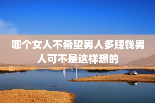 哪个女人不希望男人多赚钱男人可不是这样想的