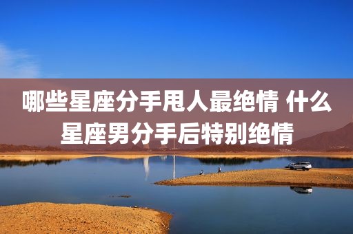 哪些星座分手甩人最绝情 什么星座男分手后特别绝情