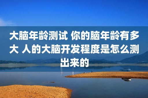 大脑年龄测试 你的脑年龄有多大 人的大脑开发程度是怎么测出来的