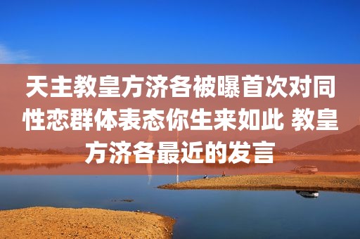 天主教皇方济各被曝首次对同性恋群体表态你生来如此 教皇方济各最近的发言
