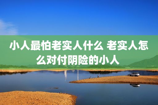 小人最怕老实人什么 老实人怎么对付阴险的小人 